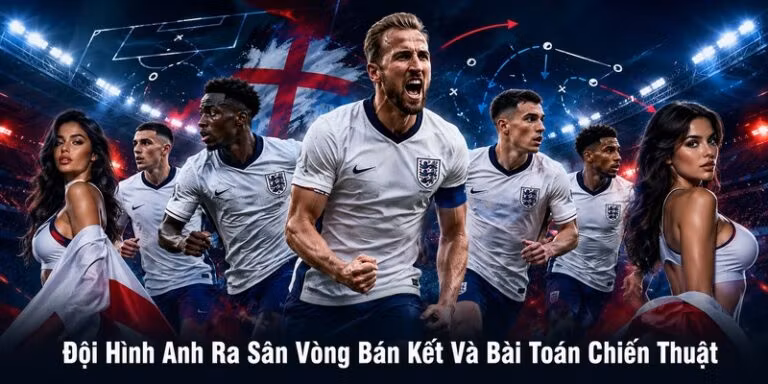 Đội hình Anh ra sân vòng bán kết